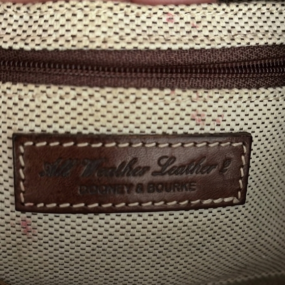 DOONEY & BOURKE All Weather Pebbled Leather Satchel in Dark Chocolate Brown - Picture 9 of 12